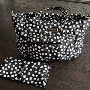 Marc Jacobs black/white dot diaper bag/tote
